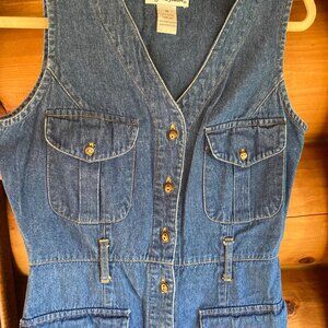 California Gold Rush Vintage Denim Sleeveless Dress